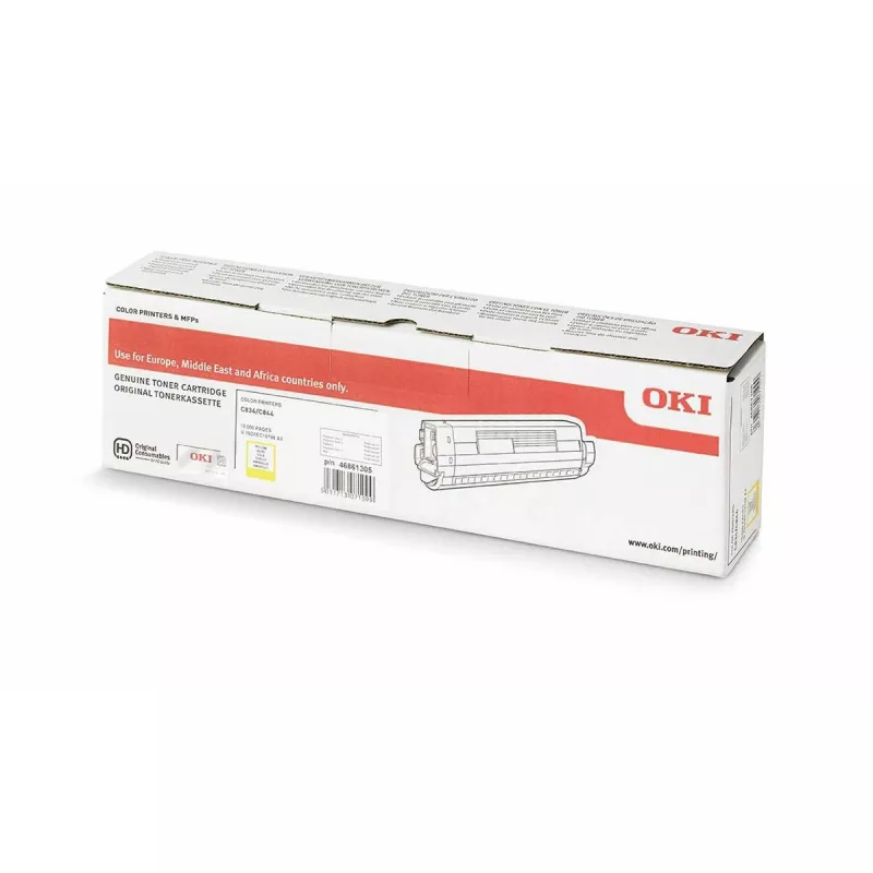 OKI 46861305 originalus geltonas toneris - 10 000 puslapių