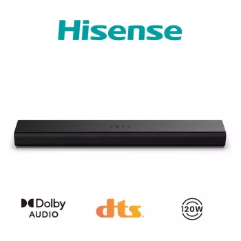 Hisense HS1000 Soundbar 2.0 Channel 60W Bluetooth HDMI ARC USB AUX Optical Black