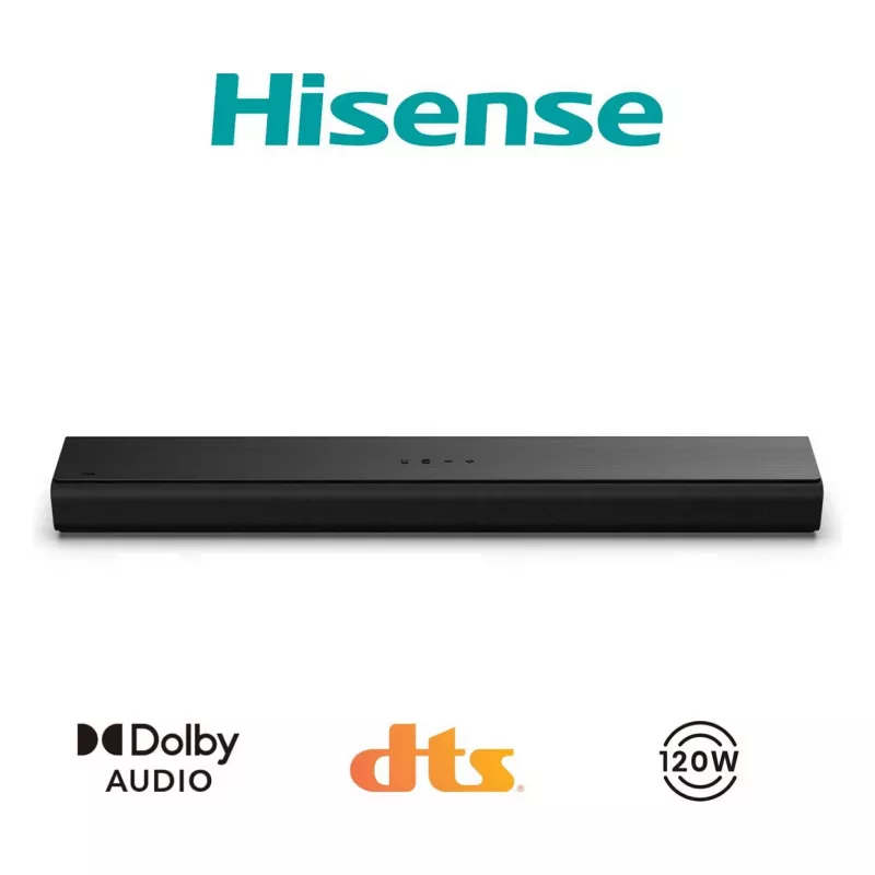 Hisense HS1000 Soundbar 2.0 Channel 60W Bluetooth HDMI ARC USB AUX Optical Black