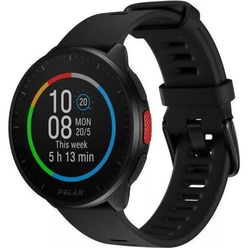 Polar Pacer GPS bėgimo laikrodis - Night Black - S/L dirželis - 1,2 inch MIP ekranas - 32 MB - Bluetooth