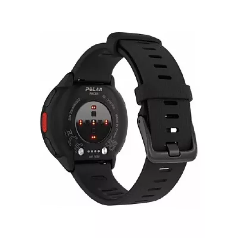 Polar Pacer GPS bėgimo laikrodis - Night Black - S/L dirželis - 1,2 inch MIP ekranas - 32 MB - Bluetooth