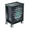 Wera 9700 Tool Rebel Workshop Trolley 1, 7 stalčių, nerūdijančio plieno darbinis paviršius, žalia/juoda