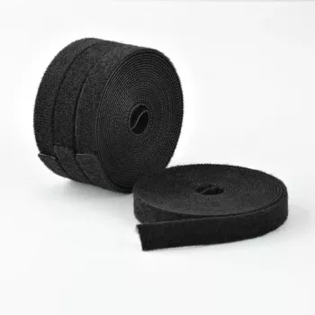 StarTech.com Hook and Loop Fastener Roll - 4.6 m - Black (Pack of 4)