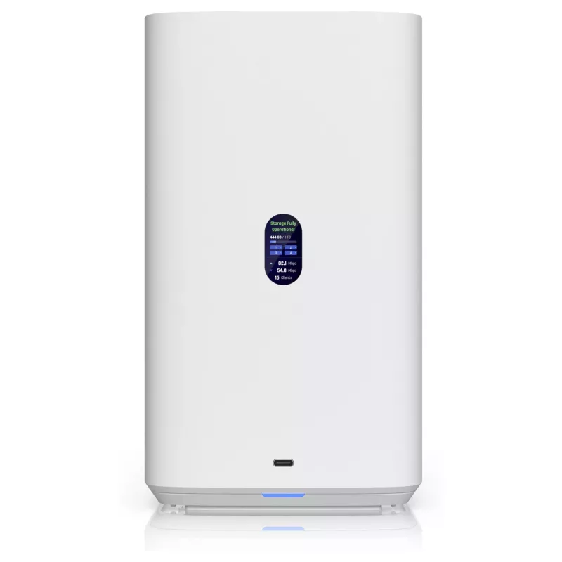 Ubiquiti UNAS-4-W 4 skyrių NAS serveris, baltas, 4GB RAM, 1x 2.5GbE, 1x USB-C