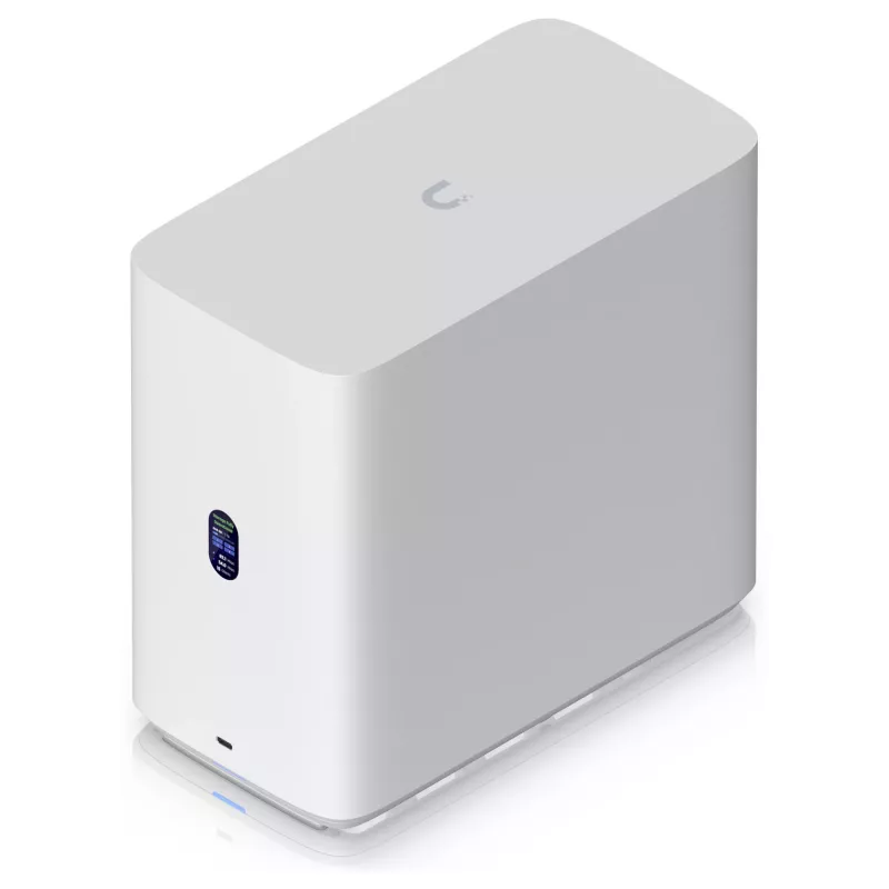 Ubiquiti UNAS-4-W 4 skyrių NAS serveris, baltas, 4GB RAM, 1x 2.5GbE, 1x USB-C