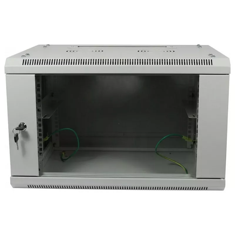 ALLNET 19 inch sieninis spintos korpusas 9U 1-dalis gylis 450mm šviesiai pilkas plokščios pakuotės SMA serija