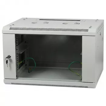 ALLNET 19 inch sieninis spintos korpusas 15U, vienos sekcijos, gylis 600 mm, šviesiai pilkas, plokščios pakuotės SMA serija