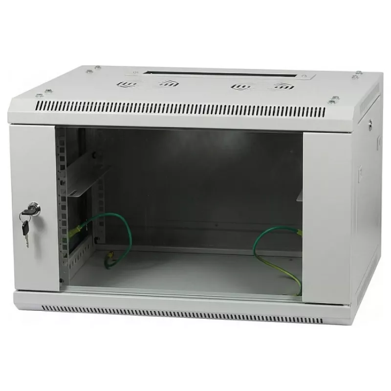 ALLNET 19 inch sieninis spintos korpusas 15U, vienos sekcijos, gylis 600 mm, šviesiai pilkas, plokščios pakuotės SMA serija