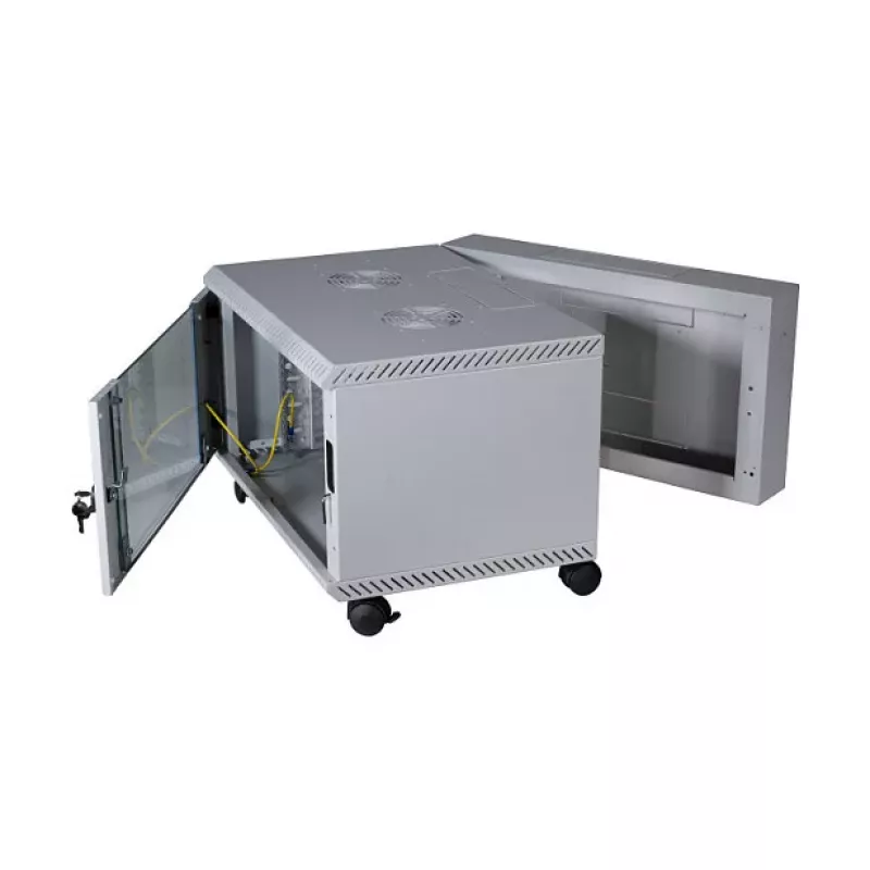 EFB 19 inch sieninis kabinetas 12U, pasukamas, 2 dalių, RAL 7035, gylis 500 mm