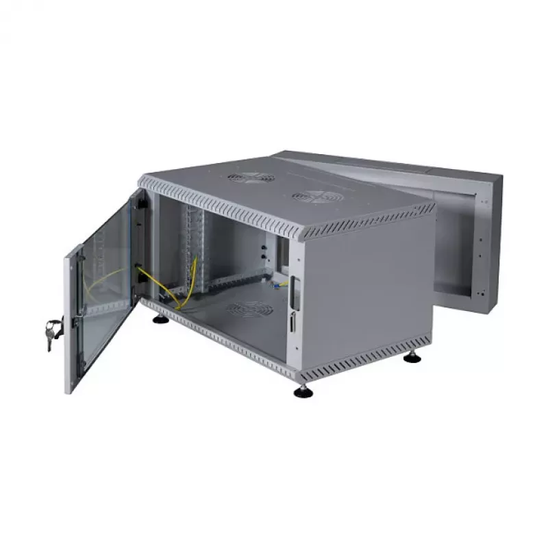 EFB 19 inch sieninis kabinetas 12U, pasukamas, 2 dalių, RAL 7035, gylis 500 mm