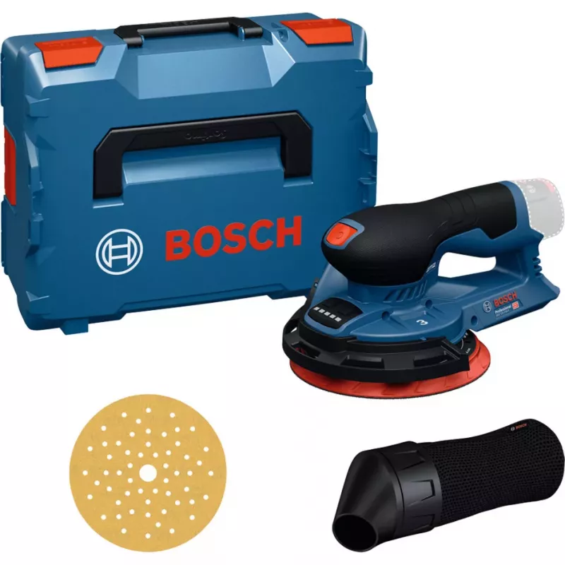 Bosch Professional GEX 12V-150-3 belaidis orbitinis šlifuoklis (12 V, 150 mm, bešepetėlis EC variklis, L-BOXX dėkle)