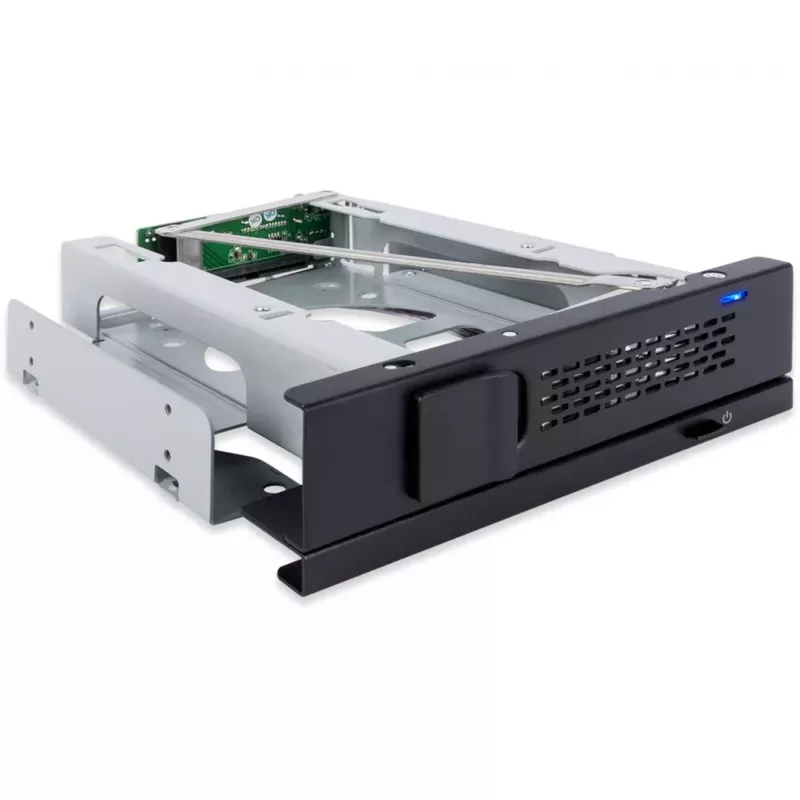 ICY DOCK TurboSwap MB171SP-1B keičiamas HDD dėklas be nešiklio ir be ventiliatoriaus, 3,5 colio SAS/SATA, 5,25 colio skyriui
