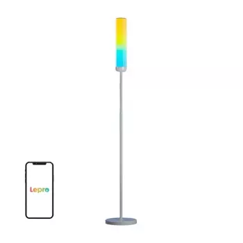Lepro O1 AI Floor Lamp - Protingas Grindinis Šviestuvas, 2000 liumenų, RGB+CCT, Wi-Fi, veikia su Alexa/Google Assistant