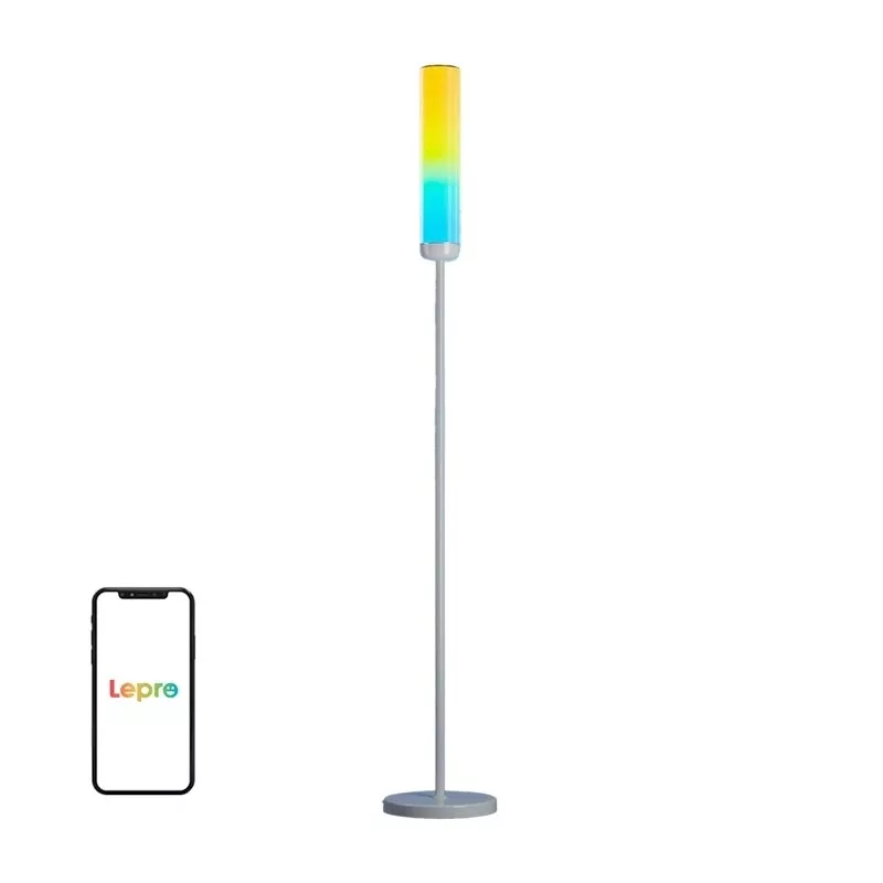 Lepro O1 AI Floor Lamp - Protingas Grindinis Šviestuvas, 2000 liumenų, RGB+CCT, Wi-Fi, veikia su Alexa/Google Assistant