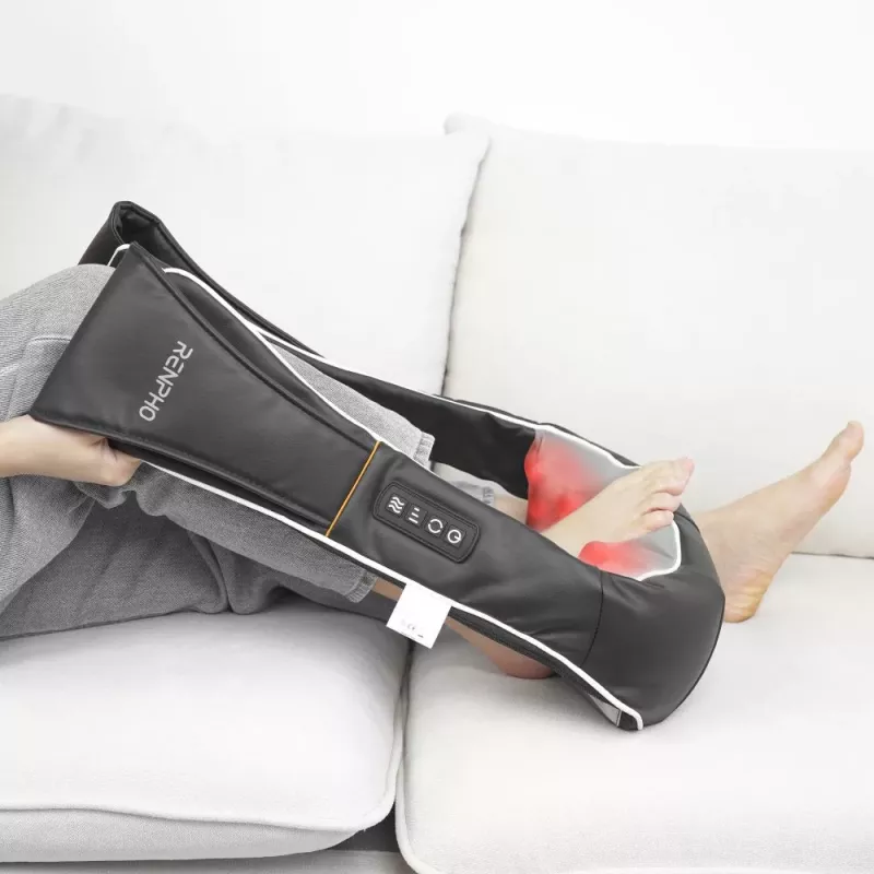 RENPHO U-Neck 1 Shiatsu kaklo ir pečių masažuoklis su šildymu, 8 dviejų krypčių besisukantys mazgai, 3 greičio lygiai, juodas