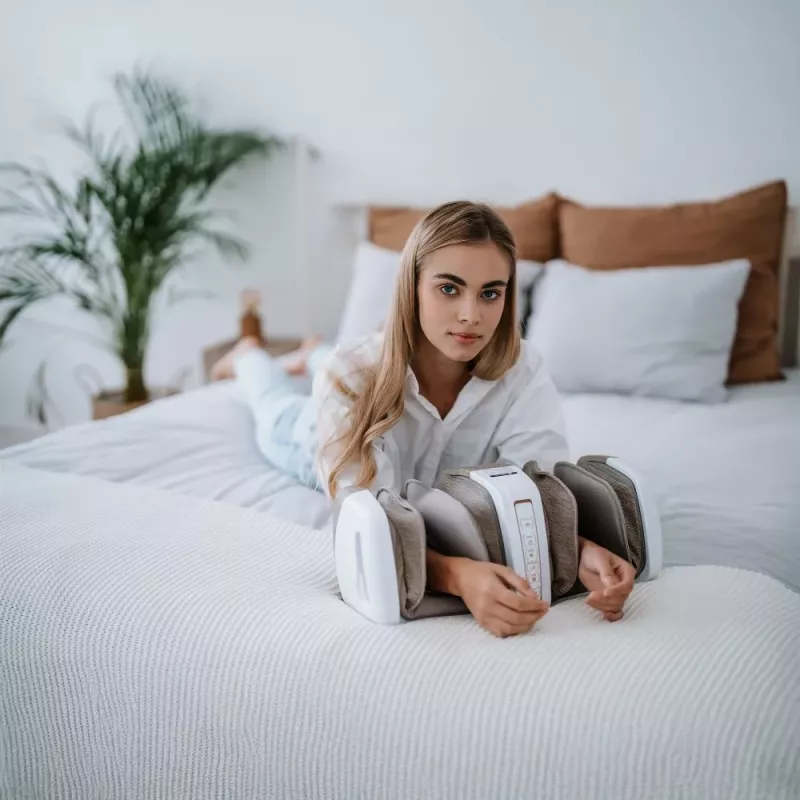 Medivon Perseus 3-in-1 pėdų masažuoklis su Shiatsu, oro suspaudimu, vibracija ir šiluma – juoda/pilka