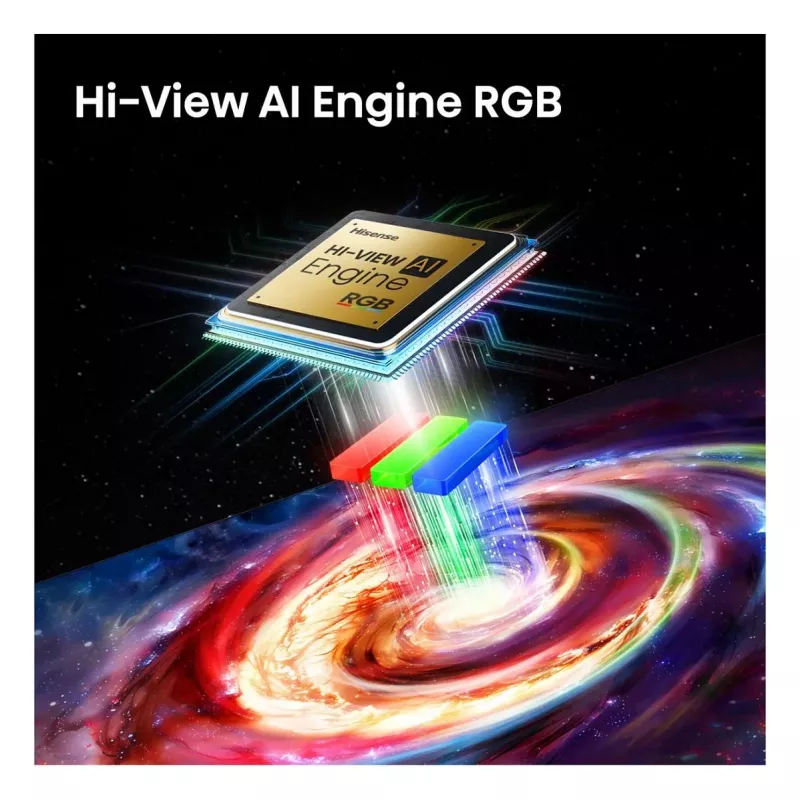 HISENSE 65UR9DS 65 colių 4K UHD RGB MiniLED išmanusis televizorius, 170Hz, 6ms, HDR, WiFi, Bluetooth, juoda/pilka