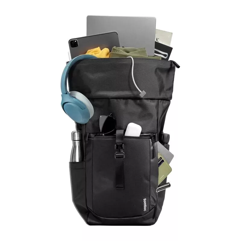 Tomtoc Navigator-T61 Laptop Travel Backpack, 25-30 L, 17,3 inch, Black