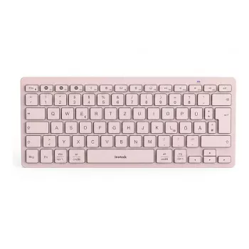 Inateck Bluetooth Keyboard QWERTZ Pink - nešiojama klaviatūra, skirta Windows, macOS, iOS, Android