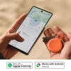 Chipolo LOOP – Įkraunamas Bluetooth sekiklis su silikonine kilpa, skirtas iOS ir Android, 4 rinkinys (anglies, kreidos, tamsiai mėlynos, koralų spalvos)