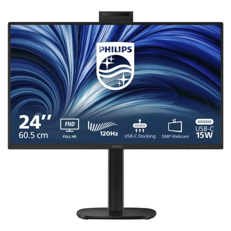 Philips 24B2U3301H 23,8 inch IPS Full HD Monitor - 75Hz, USB-C Hub, Built-in Webcam & Speakers