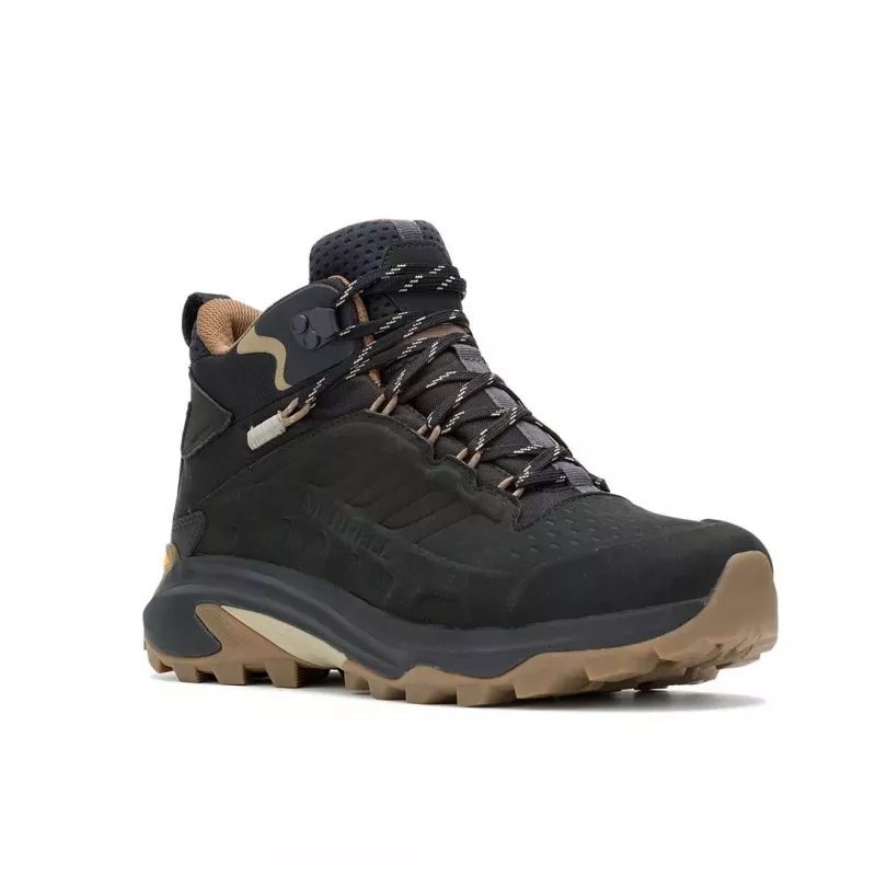 Merrell Moab Speed 2 Leather Mid Hiking Boots - Black - US Men's 10.5