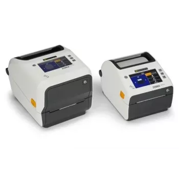 Zebra ZD621d-HC tiesioginio terminio spausdinimo etikečių spausdintuvas – 203 dpi – 4,3 inch spalvotas jutiklinis LCD – USB 2.0, LAN, Serial, USB Host – baltas