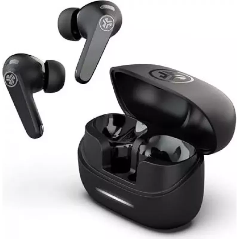 “JLab JBuds ANC Pods True Wireless Earbuds su aktyviu triukšmo slopinimu, IP55, juodi”