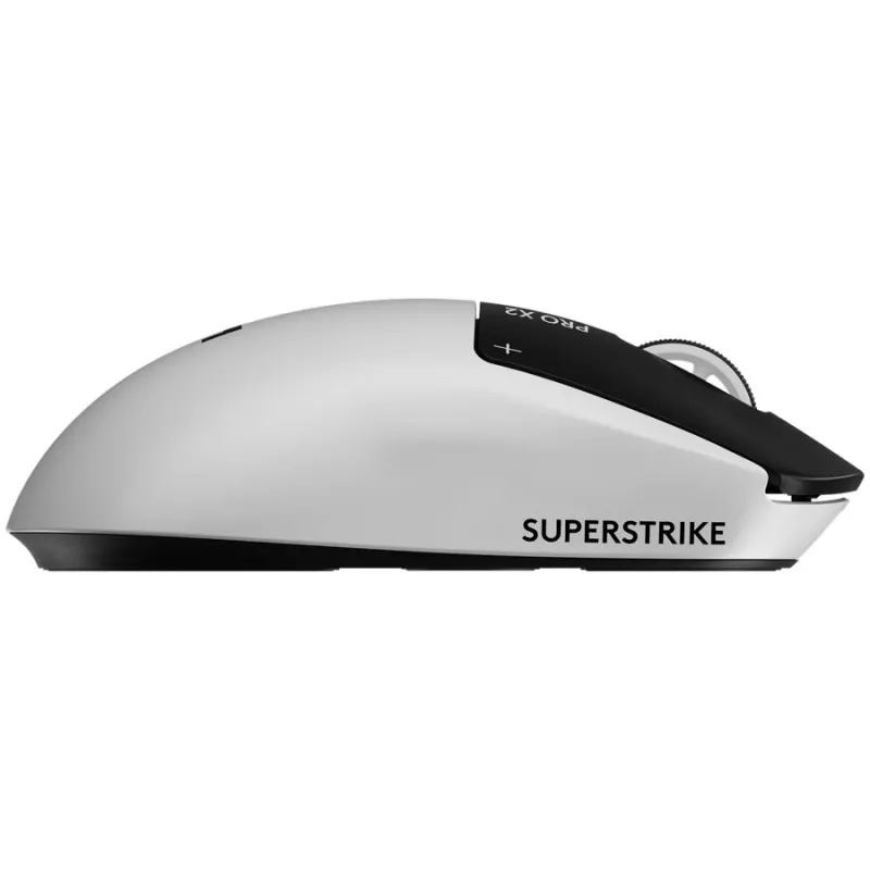 Logitech G PRO X2 SUPERSTRIKE optinė belaidė žaidimų pelė – juoda/balta