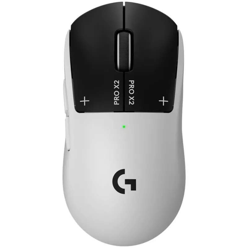 Logitech G PRO X2 SUPERSTRIKE optinė belaidė žaidimų pelė – juoda/balta