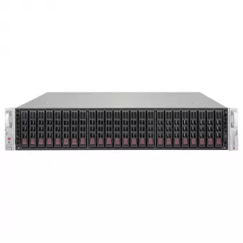 Supermicro SC216 BE1C-R609JBOD 2U 24x2.5 inch karšto keitimo SAS3 JBOD korpusas su 2x600W pertekliniais maitinimo šaltiniais