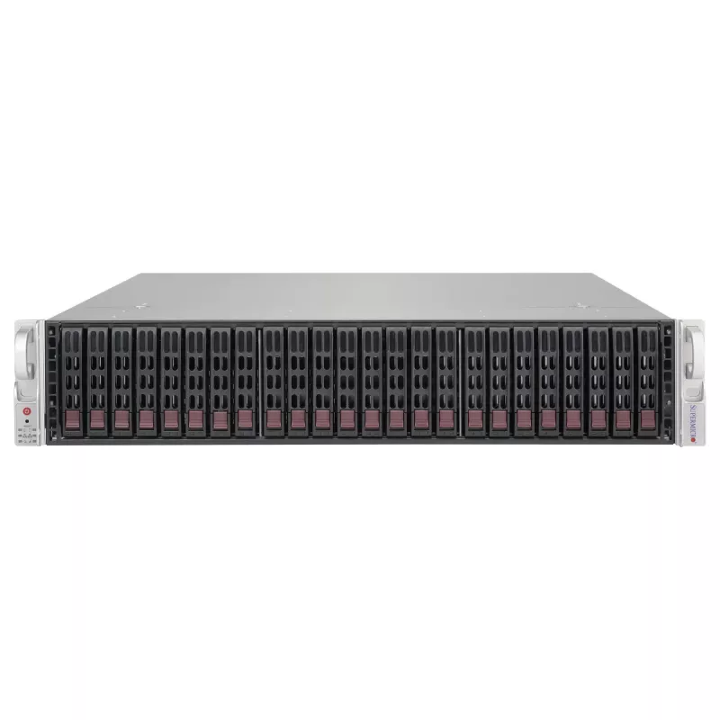 Supermicro SC216 BE1C-R609JBOD 2U 24x2.5 inch karšto keitimo SAS3 JBOD korpusas su 2x600W pertekliniais maitinimo šaltiniais