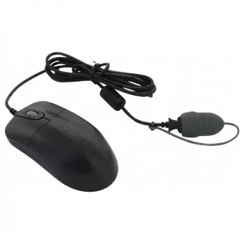 Seal Shield Silver Storm Wired Optical Mouse, 3 Mygtukai, USB, Juoda, 800 DPI, IP68 Vandeniui Atspari, Tinkama Plauti Indaplovėje