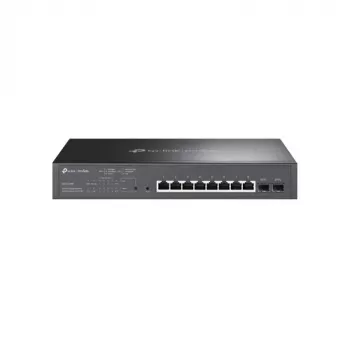 TP-LINK TL-SG2210MP Smart Managed Layer 2+ Switch, 8-Port Gigabit PoE+ su 2 SFP lizdais, 150W PoE biudžetas, montuojamas į stelažą