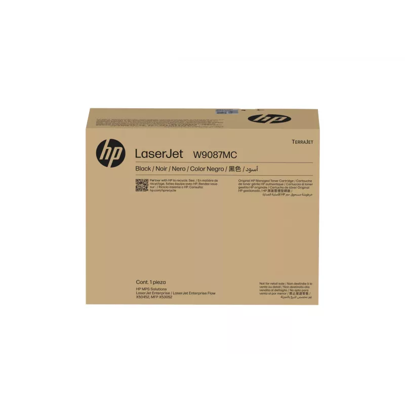 HP W9087MC juodas valdomų LaserJet spausdintuvų tonerio kasetė, 30 000 puslapių
