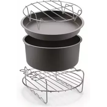 TEFAL Easy Fry priedų rinkinys, skirtas OBH Nordica XXL gruzdintuvėms – kepimo forma, iešmų stovas, 5 iešmai