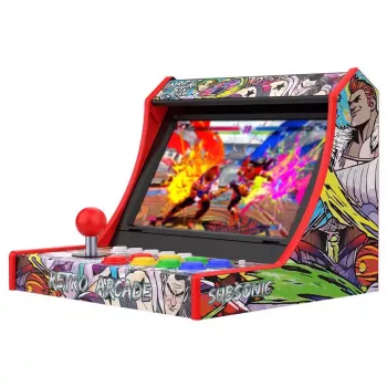Subsonic Retro Arcade Arcade Stick / Fight Stick, PC, PS3, PS4, Nintendo Switch, Xbox One, Xbox Series X/S, USB-A, 2,5 m laidas, juoda/raudona