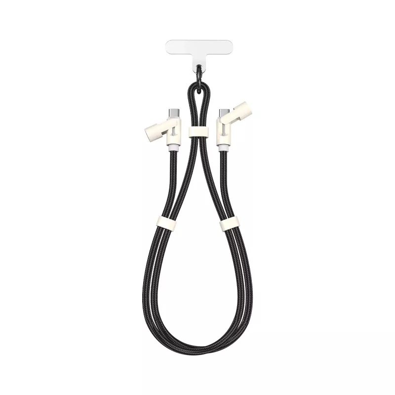 SBOX LANYARD BLACK USB-C į USB-C kabelis 1,5 m, juodas
