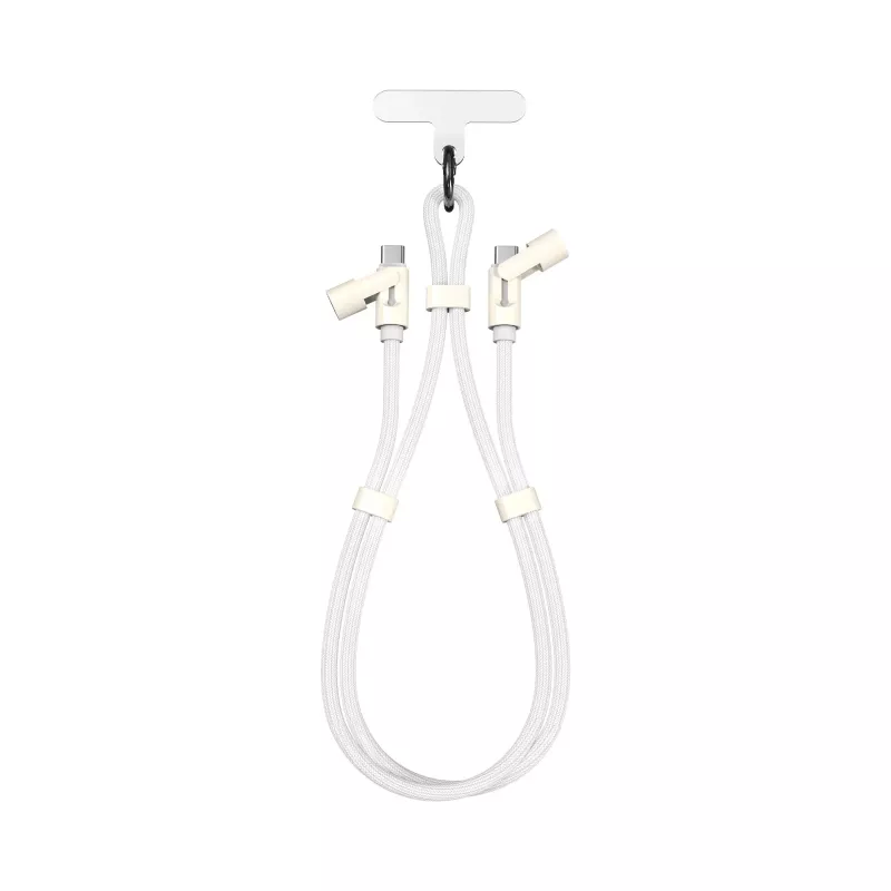 Sbox Lanyard White USB-C – USB-C kabelis, 1,5 m, baltas