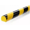 Durable S32R grindų kabelių apsauga, PVC, juoda/geltona, suapvalinta, 1000 mm
