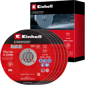 EINHELL-KWB plonasis pjovimo diskas, Ø 115 x 1,0 mm, 5 vnt. (kampiniam šlifuokliui)