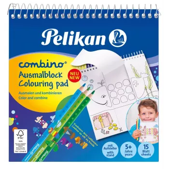 Pelikan 811231 Spalvinimo rinkinys, 15 puslapių, berniukams/mergaitėms, įtraukti spalvoti pieštukai