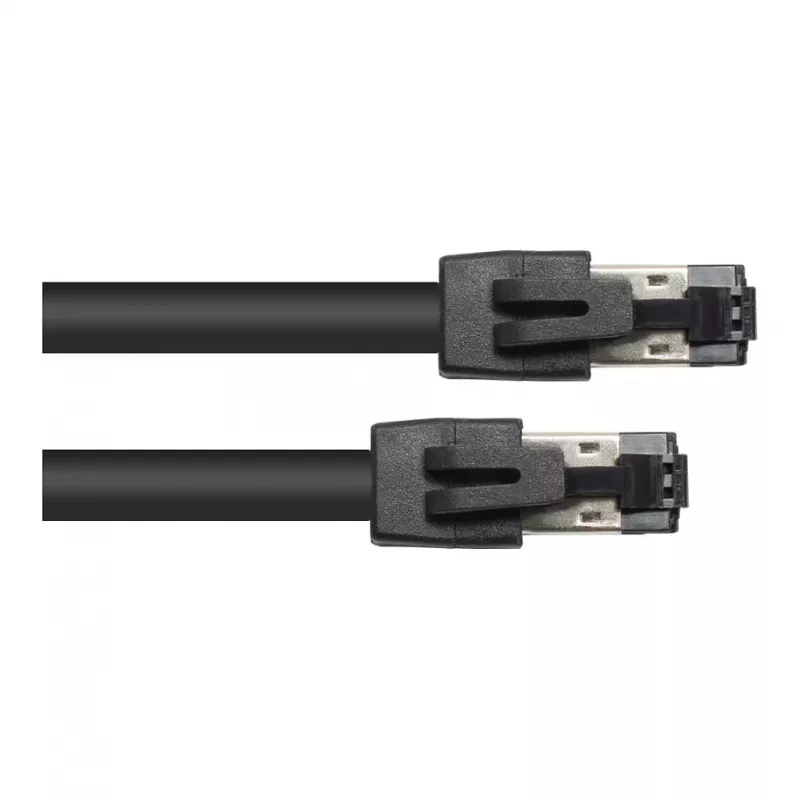 GoodConnections RNS® Cat.8.1 S/FTP Patch Cable, 0,5m, Black, LSZH, 40Gbit/s, 2000MHz