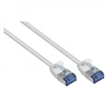 GoodConnections RNS® SlimLine Patch Cable Cat.6A U/FTP PiMF LSZH 500MHz Copper White 0,25m