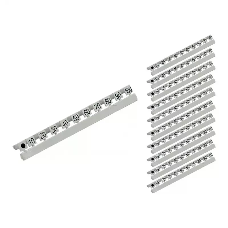 GoodConnections® LC šviesolaidinių kabelių numeravimo žymekliai, žymėjimas nuo 10 iki 254,00 cm dešimtimis, 10 vnt. rinkinys (GC-N0071)