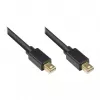 GoodConnections Mini DisplayPort 1.1 laidas, Kištukas-Kištukas, Auksuoti kontaktai, Juodas, 5 m