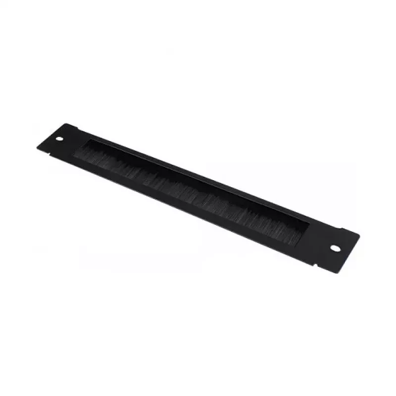 GoodConnections Brush Strip 380 mm x 57 mm, skirta GoodConnections 19 inch sieniniam korpusui FLAT-Pack (GC-RFxxxS), Deep Black (RAL 9005)