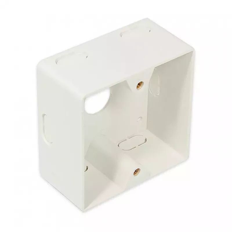 GoodConnections Sieninis Montažinis Dėklas 80x80x40mm Perlų Balta RAL 1013 GC-N0029