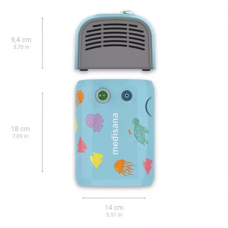 MEDISANA Inhalator IN 155 kompresorinis nebulizeris balta/mėlyna