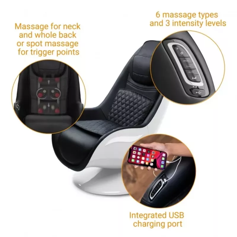 Medisana RS 660 Shiatsu masažinis fotelis su šildymu, juodas